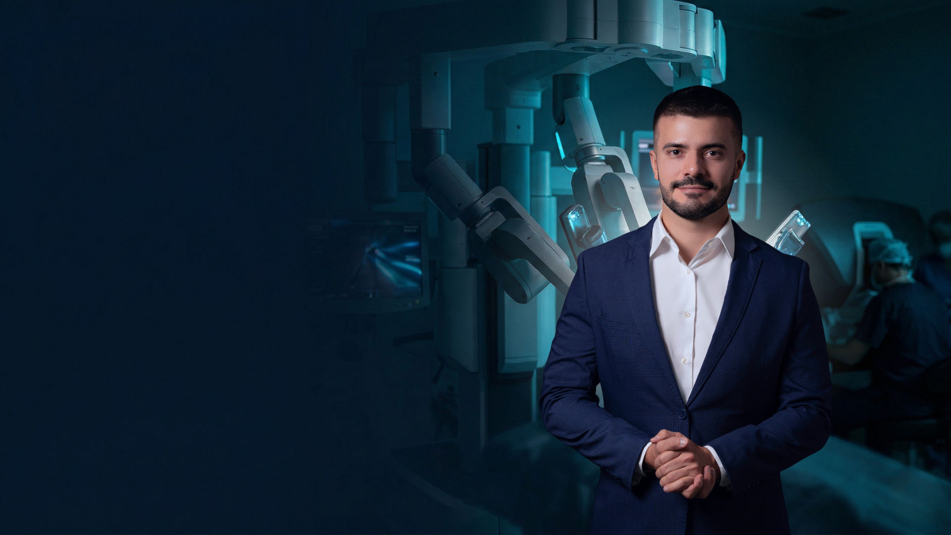 Dr. Walter Colonello com robô Da Vinci